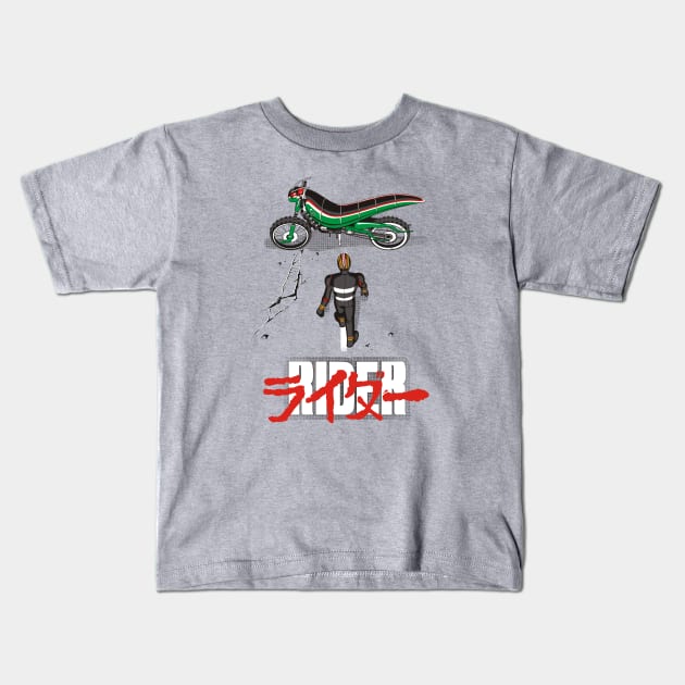 Rider Kids T-Shirt by AdamsPinto